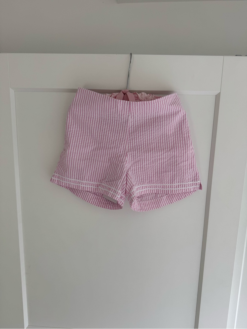 Classic Prep Pink and White Striped Kids Shorts NWT size 12